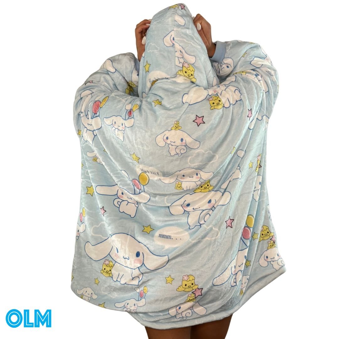 Cinnamoroll Wearable Blanket Hoodie for Kids & Adults | OLM Toys