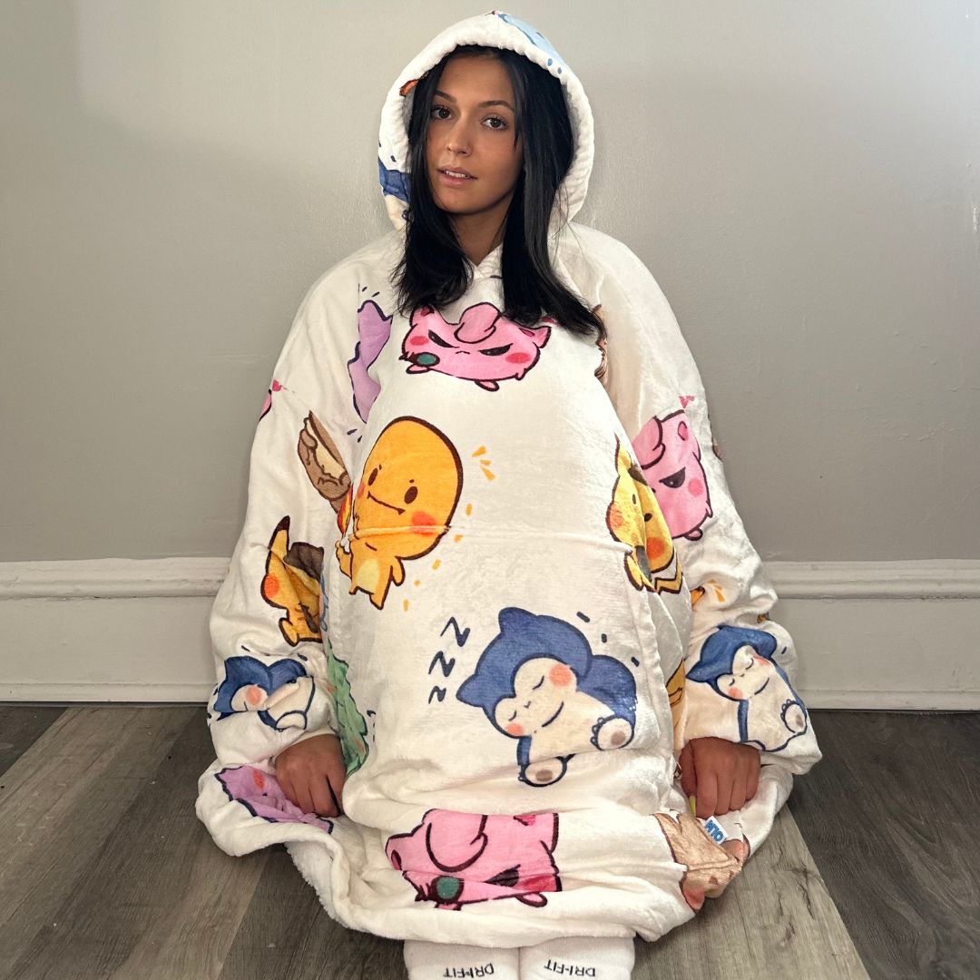 Pokémon Wearable Blanket Hoodie for Kids & Adults