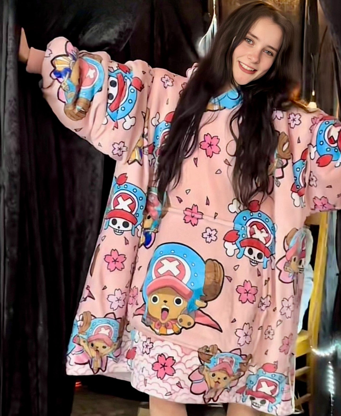 Tony Chopper One Piece Wearable Blanket Hoodie for Kids & Adults | OLM Toys