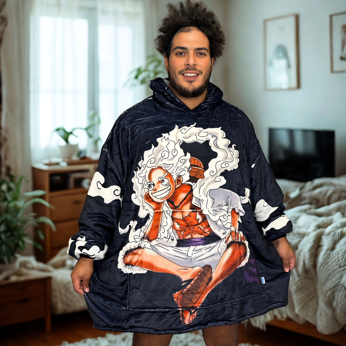 gear 5 Luffy One Piece Wearable Blanket Hoodie for Kids & Adults | OLM Toys