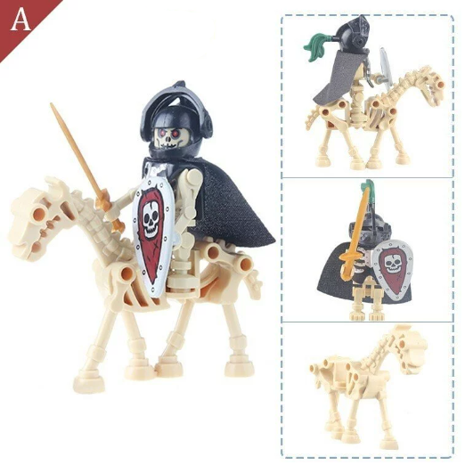 Medieval Skeleton Undead Horse Dragon Knight
