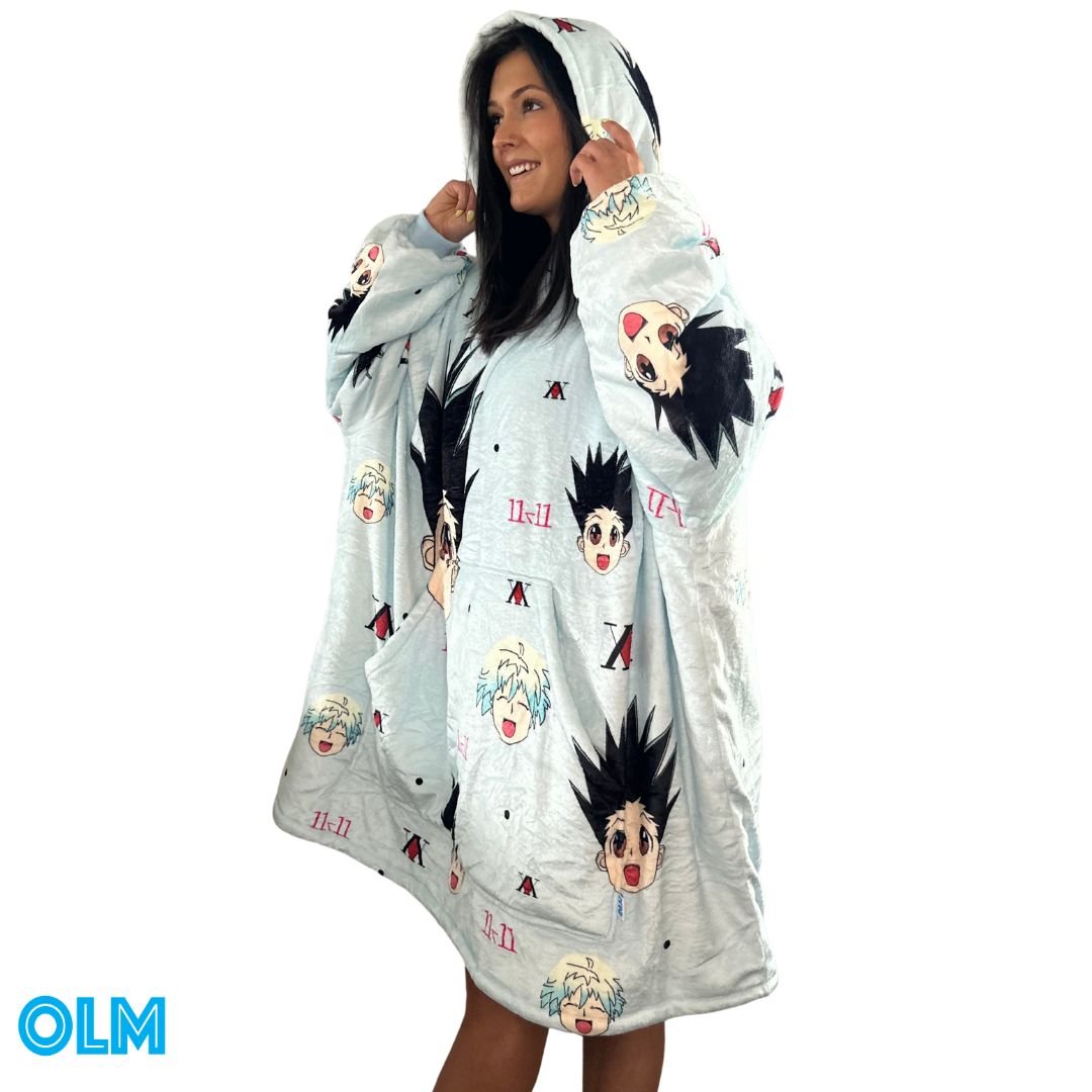 Hunter x Hunter Wearable Blanket Hoodie for Kids & Adults