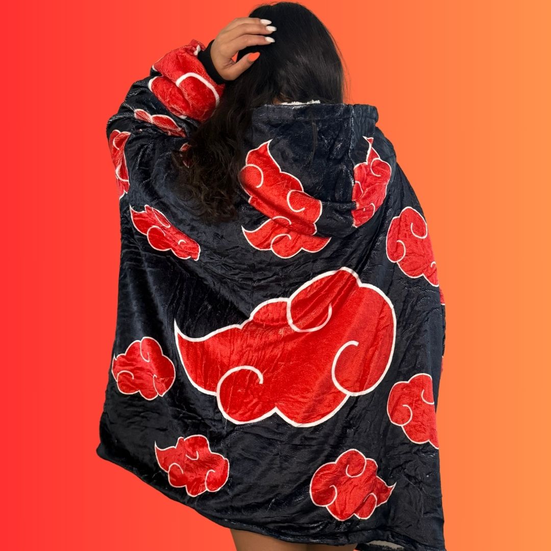 Naruto Itachi Akatsuki Wearable Blanket Hoodie for Kids & Adults | OLM Toys