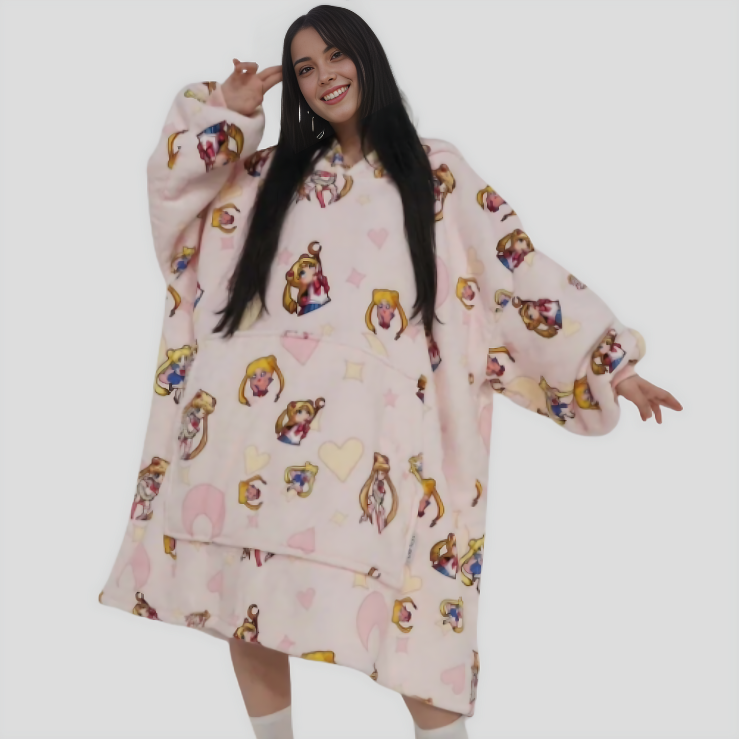 Sailor Moon Wearable Blanket Hoodie for Kids & Adults | OLM Toys