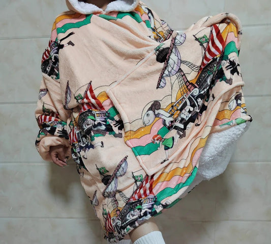 onepiece Wearable Blanket Hoodie for Kids & Adults | OLM Toys