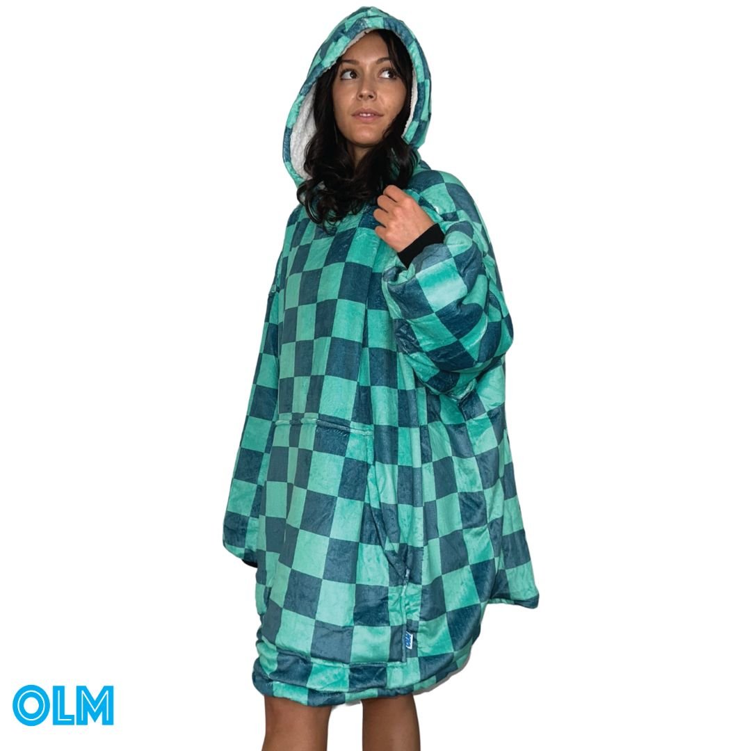 Wearable Sherpa Blanket Hoodie oversize for Kids & Adults | OLM Toys