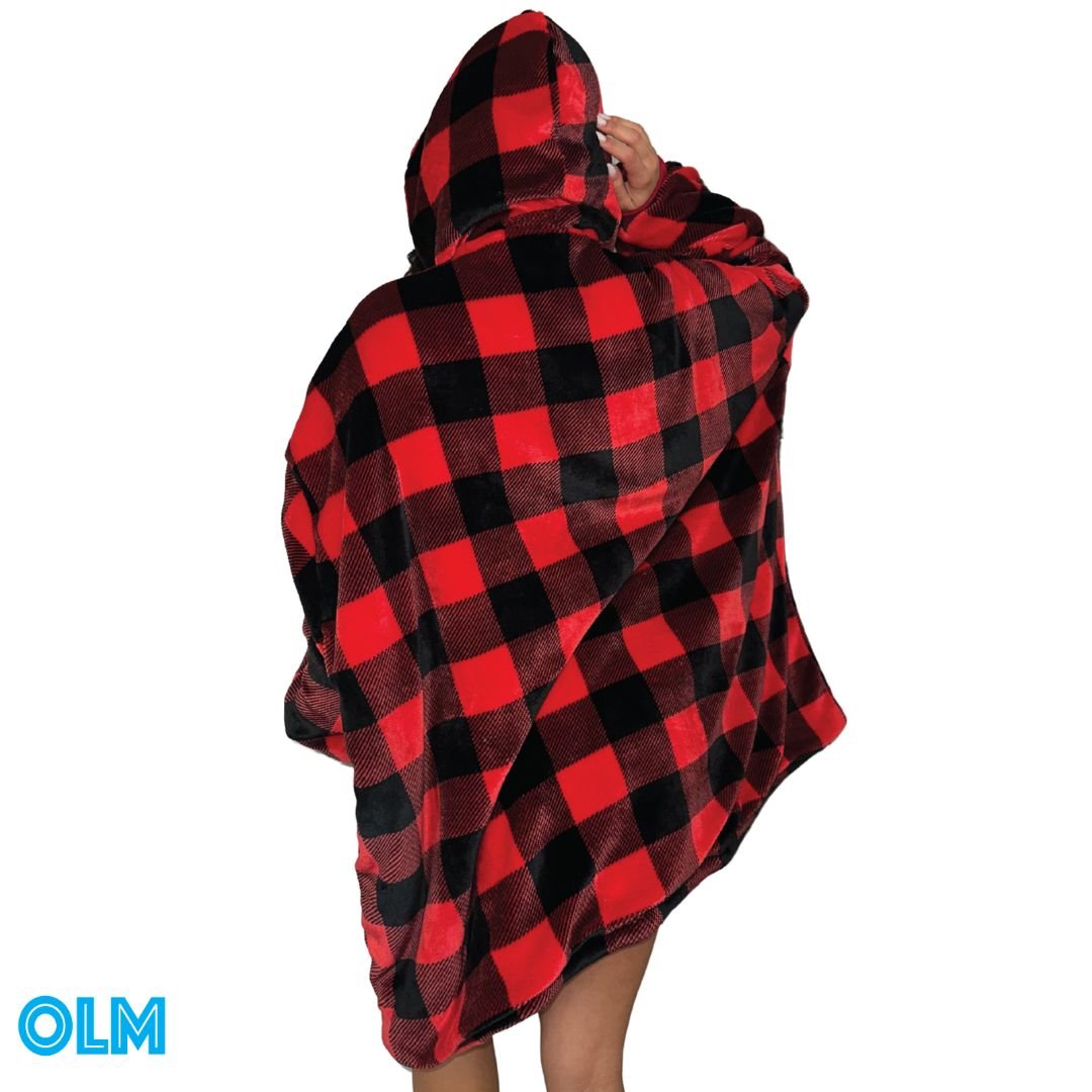 Wearable Sherpa Blanket Hoodie oversize for Kids & Adults | OLM Toys