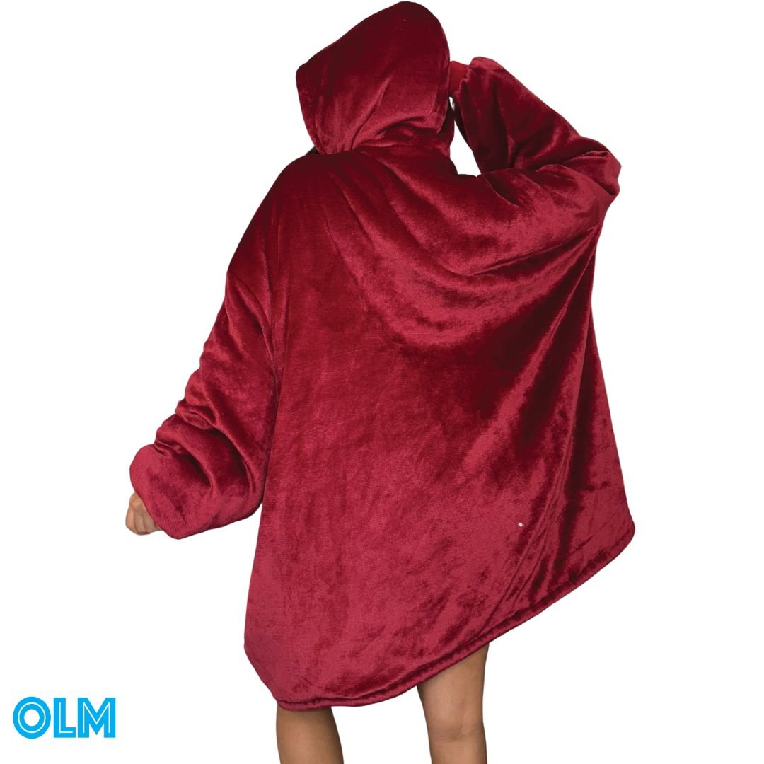 Wearable Sherpa Blanket Hoodie oversize for Kids & Adults | OLM Toys