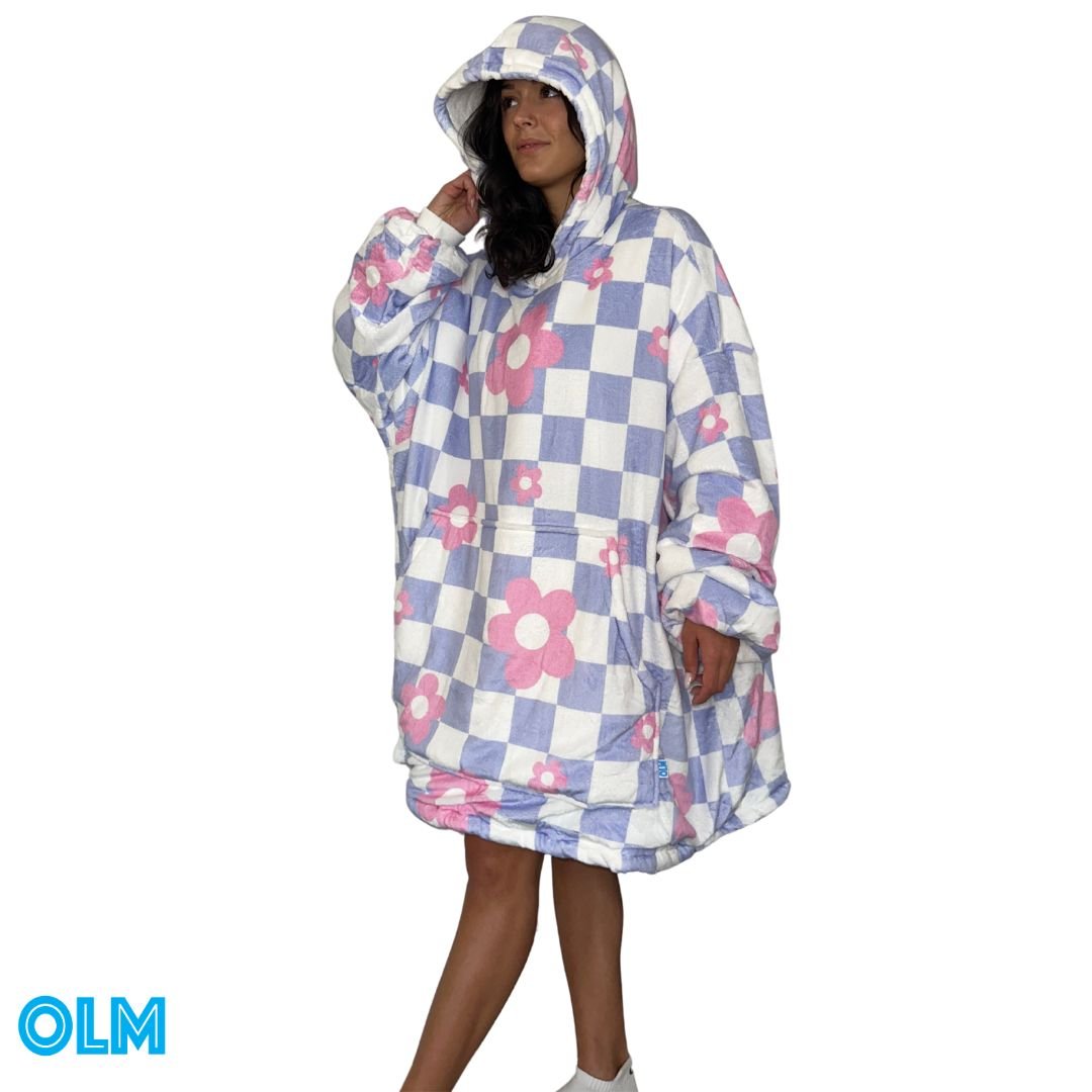 Wearable Sherpa Blanket Hoodie oversize for Kids & Adults | OLM Toys