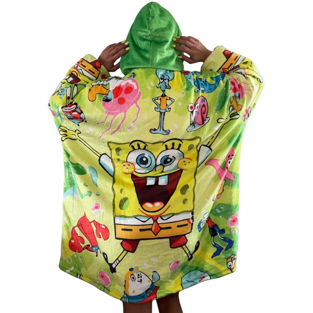 SpongeBob Wearable Blanket Hoodie for Kids & Adults